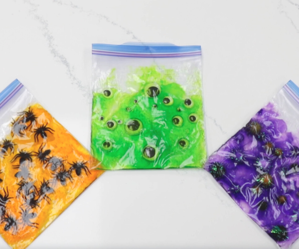 Spooky Sensory Slime Bags